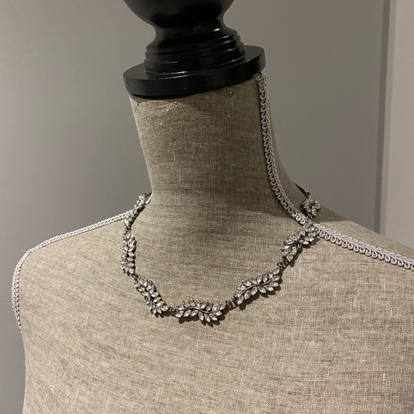 BOGO Fern Leaf Rhinestone Necklace - Picture 1 of 7